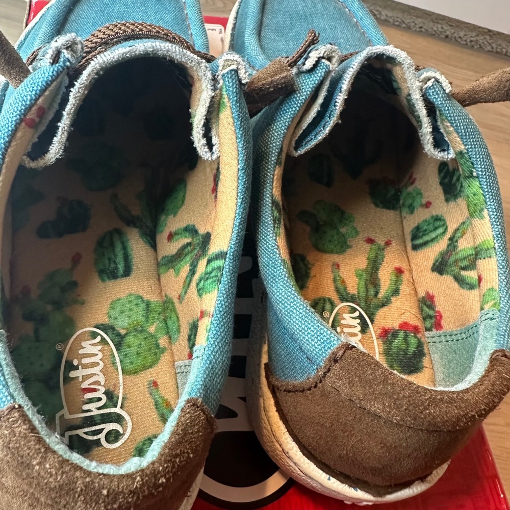 Justin Brands Women's Casual Moc Hazer Turquoise Size 9 - Picture 6 of 8